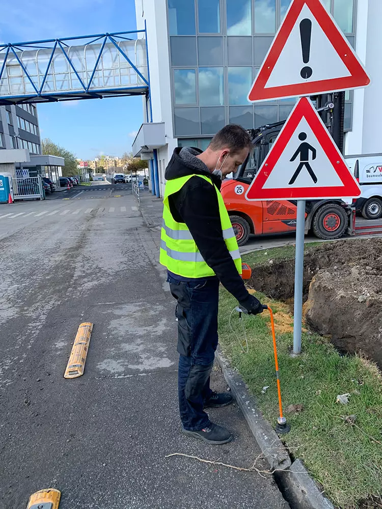 Leckageortung im Außenbereich